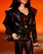 Barbie Signature Doll, Miley Cyrus Posable Collectible in Faux Leather Outfit with Hood and Heels | Faux Leather Outfit, Hood, Heels - Image 4