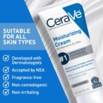 CeraVe Moisturizing Cream, Face Body Moisturizer, Normal to Dry Skin, 8 Fl Oz - Image 5
