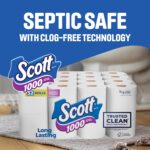 Scott 1000 Trusted Clean Toilet Paper, 32 Rolls, Septic-Safe, 1-Ply Toilet Tissue - Image 7