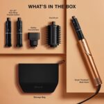 Shark FlexStyle | Air Multi-Styler & Drying System | Hair Dryer Brush for Blowouts with Coanda Auto- Wrap Curlers, Oval Brush, Concentrator Attachment & Storage Bag | Copper (Spec. Edition) | HD433CP - Image 7