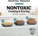 Ninja Crispi Pro 6-in-1 Glass Air Fryer | With Nontoxic, 6qt & 2.5qt Containers & Lids | Microwave, Freezer, Dishwasher Safe | 450°F Max Temp | 1800 Watt | Cyberspace | AS101CY - Image 9