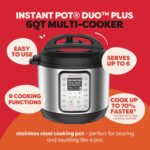 Instant Pot Duo Plus 9-in-1 Multicooker, Pressure Cooker, Slow Cook, Rice Maker, Steamer, Sauté, Yogurt, Warmer & Sterilizer, Includes App with Over 800 Recipes, Stainless Steel, 6 Quarts - Image 3