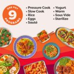 Instant Pot Duo Plus 9-in-1 Multicooker, Pressure Cooker, Slow Cook, Rice Maker, Steamer, Sauté, Yogurt, Warmer & Sterilizer, Includes App with Over 800 Recipes, Stainless Steel, 6 Quarts - Image 4