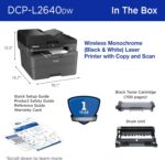 Brother DCP-L2640DW Wireless Compact Monochrome Multi-Function Laser Printer with Copy and Scan, Duplex, Mobile, Black & White | Includes Refresh Subscription Trial(1), Works with Alexa - Image 7