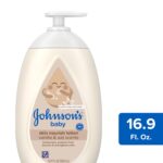 Johnson's Skin Nourishing Baby Lotion, Vanilla & Oat Scents, Hypoallergenic Baby Body Lotion for 72 Hour Hydration Until Baby's Next Bath Moisturizes & Protects from Dryness, 16.9 fl. oz - Image 6