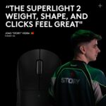 Logitech G PRO X Superlight 2 Wireless Gaming Mouse, 60g Pro-Grade with 5 Programmable Buttons, 44k DPI Sensor, 8kHz Report Rate, USB-C Charging for PC/Mac - Black - Image 7