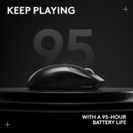Logitech G PRO X Superlight 2 Wireless Gaming Mouse, 60g Pro-Grade with 5 Programmable Buttons, 44k DPI Sensor, 8kHz Report Rate, USB-C Charging for PC/Mac - Black - Image 13