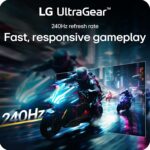 LG 27GR83Q-B 27-inch Ultragear QHD (2560x1440) IPS Gaming Monitor, 240Hz, 1ms, DisplayHDR 400, G-Sync AMD FreeSync Premium, HDMI 2.1 DisplayPort, 4-Pole HP Out DTS GP:X, Tilt/Height/Pivot Stand, Black - Image 3