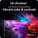 LG 27GR83Q-B 27-inch Ultragear QHD (2560x1440) IPS Gaming Monitor, 240Hz, 1ms, DisplayHDR 400, G-Sync AMD FreeSync Premium, HDMI 2.1 DisplayPort, 4-Pole HP Out DTS GP:X, Tilt/Height/Pivot Stand, Black - Image 4