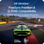 LG 27GR83Q-B 27-inch Ultragear QHD (2560x1440) IPS Gaming Monitor, 240Hz, 1ms, DisplayHDR 400, G-Sync AMD FreeSync Premium, HDMI 2.1 DisplayPort, 4-Pole HP Out DTS GP:X, Tilt/Height/Pivot Stand, Black - Image 5