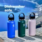 Hydro Flask Water Bottle - Insulated Stainless Steel - Wide Mouth Flex Lid, Non Spill, Leakproof and Refillable in 32 Oz Black - Image 5