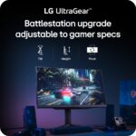 LG 27GR83Q-B 27-inch Ultragear QHD (2560x1440) IPS Gaming Monitor, 240Hz, 1ms, DisplayHDR 400, G-Sync AMD FreeSync Premium, HDMI 2.1 DisplayPort, 4-Pole HP Out DTS GP:X, Tilt/Height/Pivot Stand, Black - Image 6