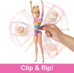 Barbie Gymnastics Doll & Accessories, Playset with Blonde Fashion Doll, C-Clip for Flipping Action, Balance Beam, Warm-Up Suit & More - Image 3