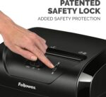 Fellowes Powershred 12 Sheet Cross-Cut Paper Home Office Paper Shredder, 19.50" H x 9.69" W x 13.44" D - Image 3