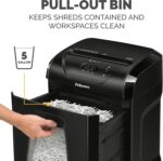 Fellowes Powershred 12 Sheet Cross-Cut Paper Home Office Paper Shredder, 19.50" H x 9.69" W x 13.44" D - Image 5