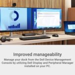Dell Pro Dock WD25 - USB Type-C with DP Alt Mode Connector, DisplayPort/HDMI/USB 3.2 Gen2 Connectivity, Up to 100-Watt Power delivery - Black - Image 3