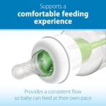 Dr. Brown's Natural Flow Anti-Colic Options+ Narrow Baby Bottle, Pink Floral, 8 oz/250 mL, with Level 1 Slow Flow Nipples, 0m+, 4 Pack - Image 6