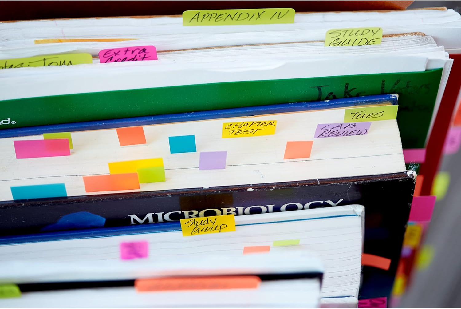 Post-it Page Markers, Assorted Colors, 1/2 in x 2 in, 50 Sheets/Pad, 5 Pads/Pack (670-5AF) - Image 10