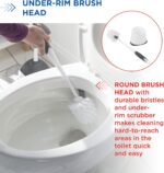 Clorox Corner Toilet Bowl Brush with Under Rim Scrubber, Includes Corner Storage Caddy, White - Image 3