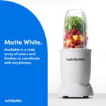 nutribullet Pro Personal Blender, Shakes, Smoothies, Food Prep, and Frozen Blending, 32 Ounce Cup, 24 Ounce Cup, Flip-top Travel Lid, 900 Watt, Matte White, NB9-0901AW - Image 3