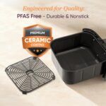 Cosori 9-in-1 TurboBlaze Air Fryer 6 Qt, PFAS-Free Ceramic Coating, 90°–450°F, Precise Heating for Even Results, Air Fry, Roast, Bake, Broil, Dry, Frozen, Proof, Reheat, Keep Warm, 120V, Dark Gray - Image 6