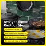 Lodge Cast Iron Set - 5-Piece Set - Pre-Seasoned Kitchen Set - Skillets, Griddle & Dutch Oven Included - PFAS-Free Non-Toxic Cookware - Image 3