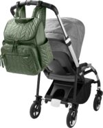 Skip Hop Diaper Bag Backpack: Forma, Multi-Function Baby Travel Bag with Changing Pad & Stroller Attachment, Sage - Image 5