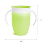 Munchkin Miracle 360 Sippy Cup for 6 Month Old, Spill Proof Baby and Toddler Cups with Transition Handles, 7 Ounce, 2 Pack, Blue/Green - Image 4