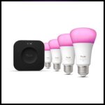 Philips Hue Starter Kit: Bridge Pro + 4 A19 E26 Smart Bulbs, White & Color Ambiance, Dimmable, Smart Light Hub, Works with Apple Home, Alexa, Google, Samsung SmartThings - Image 3