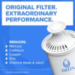Brita Large 10-Cup Water Filter Pitcher, WQA NSF/ANSI Certified, Removes Chlorine Taste & Odor, Reduces Zinc, Copper & Mercury, 1 Standard Filter, Lasts 2 Months, Bright White - Image 3