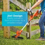 BLACK+DECKER Weed Wacker with Auto Feed, 14-Inch 2 in 1 String Trimmer Lawn Edger, Powerful 6.5-Amp Lightweight Electric Weed Eater (BESTA510) - Image 3