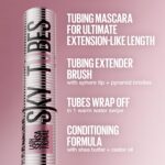 Maybelline Lash Sensational Sky Tubes Tubing Mascara, Extension-Like Lengthening Mascara, 24HR Eye Makeup with Shea Butter & Castor Oil, Very Black, 1 Count - Image 3