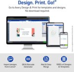 Avery Printable Business Cards with Sure Feed Technology, 2" x 3.5", White, 100 Blank Business Cards, Inkjet Printer Paper (28371) - Image 5