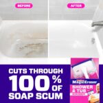 Mr. Clean Magic Eraser Shower & Tub Scrubber, Bathroom Cleaner, All in One Bathroom Cleaner, Lemon Starter Kit, 1 Scrubber & 2 Foaming Magic Erasers - Image 4