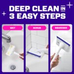 Mr. Clean Magic Eraser Shower & Tub Scrubber, Bathroom Cleaner, All in One Bathroom Cleaner, Lemon Starter Kit, 1 Scrubber & 2 Foaming Magic Erasers - Image 5