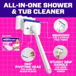 Mr. Clean Magic Eraser Shower & Tub Scrubber, Bathroom Cleaner, All in One Bathroom Cleaner, Lemon Starter Kit, 1 Scrubber & 2 Foaming Magic Erasers - Image 6
