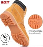 Jacata Men's Water Resistant Leather Work Boot Rubber Sole Construction Oil Resistant Utility Industrial Boots - Image 3
