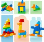 MEGA BLOKS First Builders Toddler Blocks Toys Set, Deluxe Building Bag with 150 Pieces and Storage, Creative Open-Ended Play, Blue, Ages 1+ Years (Amazon Exclusive) - Image 3