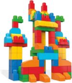 MEGA BLOKS First Builders Toddler Blocks Toys Set, Deluxe Building Bag with 150 Pieces and Storage, Creative Open-Ended Play, Blue, Ages 1+ Years (Amazon Exclusive) - Image 4