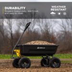 Gorilla Carts Heavy-Duty Dump Cart, Patented Quick-Release Dumping, Steel Frame, 600 lb Capacity, No-Flat 10-Inch Tires, Utility Wagon for Garden, Yard, Beach - Image 3