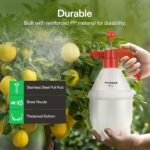 VIVOSUN 27oz Pump Sprayer, Handheld Garden Water Sprayer Bottle with Adjustable Brass Nozzle, for Spraying Plants, Flowers, Weeds and Cleaning, Red - Image 4