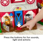 Fisher-Price Little People Caring for Animals Farm Electronic Interactive playset with Smart Stages Learning Songs for Toddlers Ages 1 and up (Amazon Exclusive) - Image 4