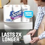 Scott 1000 Toilet Paper, 18 Rolls, Septic-Safe, 1-Ply Toilet Tissue - Image 2