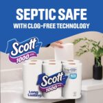Scott 1000 Toilet Paper, 18 Rolls, Septic-Safe, 1-Ply Toilet Tissue - Image 5