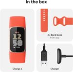Fitbit Charge 6 Fitness Tracker with Google Apps - Heart Rate on Exercise Equipment - 3-Month Google Health Premium Membership Included - Health Tools - Gold/Coral - Small&Large Bands Included - Image 7