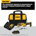 DEWALT 20V MAX XR Oscillating Tool Kit with Blades, 3 Speed Cordless Brushless Multitool, Up to 20,000 OPM, LED Light, Battery and Charger Included (DCS356C1) - Image 3