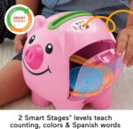 Fisher-Price Baby & Toddler Toy Laugh & Learn Smart Stages Piggy Bank with Educational Songs & Phrases for Infants Ages 6+ Months (Amazon Exclusive) - Image 3