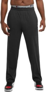 Champion Men's Open-Bottom Lounge Pants, Standard Fit, Lightweight 100% Cotton, Available in Regular and Big & Tall - Image 4