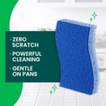 Scotch-Brite Zero Scratch Scrub Sponge, 6 Kitchen Sponges for Cleaning Around the Home, Bathroom & More, Scratch-Free Dish Scrubber, Multi-Surface Safe, Best for Nonstick Pots and Pans - Image 3