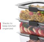Rubbermaid Brilliance BPA-Free Food Storage Containers with Lids, Airtight Clear Set of 2 (9.6 Cup), Ideal for Lunch, Meal Prep, and Leftovers - Image 6